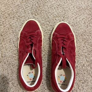 Golf le Fleur x Converse Red/Maroon Suede Sneakers
